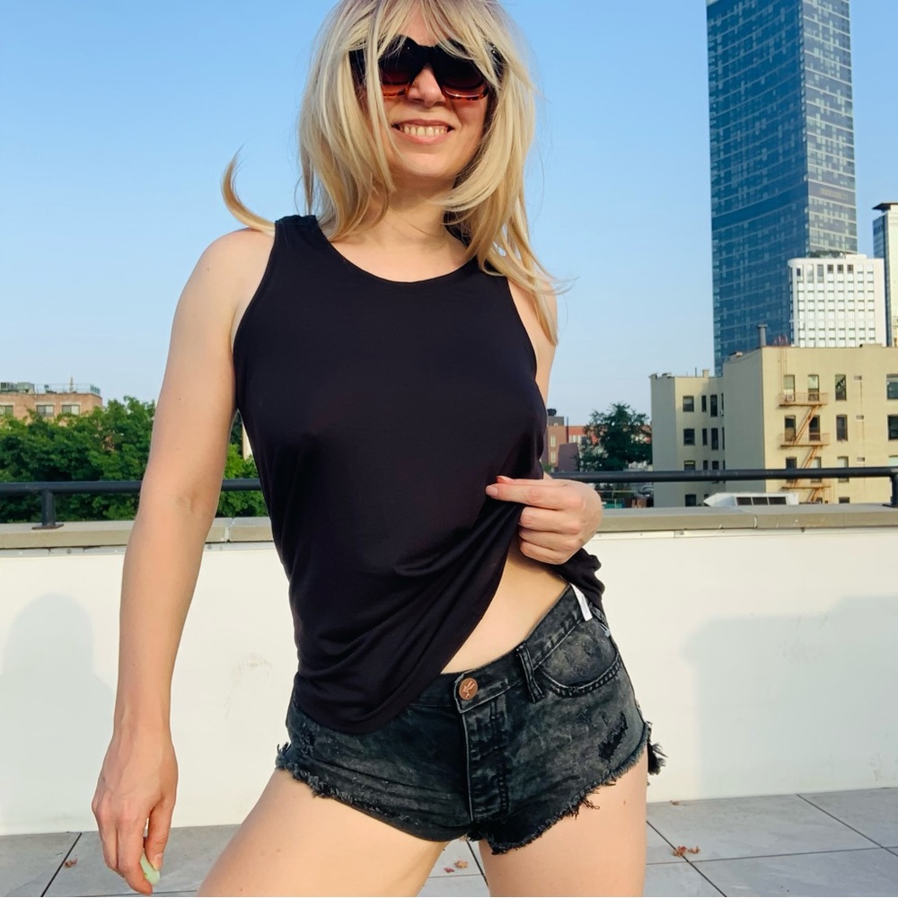 Adore Me Tee Jersey Stretch Liquid Drape Top